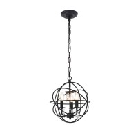 Wallace 3 Light Matte Black Pendant