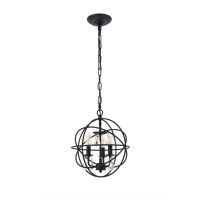 Wallace 3 Light Matte Black Pendant