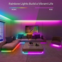 Govee Rgbic Led Strip Lights, 16.4Ft Color Changing Led Lights With App Control, 64 Scene Modes, Music Mode, Light Strip With Black Tape For Bedroom, Kitchen, Living Room, Party, Home Decor