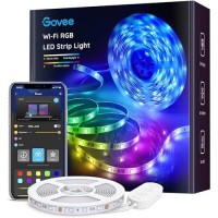 Govee Smart Led Strip Lights, 16.4Ft Wifi Led Strip Lighting Work With Alexa And Google Assistant, 16 Million Colors With App Control And Music Sync Led Lights For Room, Kitchen, Tv, Christmas