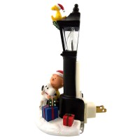 Roman The Peanuts Charlie Brown And Snoopy Flicker Night Light, 8 1/4 Inch