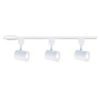 Wac Lighting Charge Led 10W Energy Star 3 Light Track Kit With Floating Canopy Feed And 4Ft Track With End Caps 3000K In White