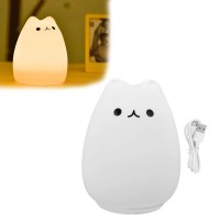 Yosoo Led Night Light, Romantic Cute Cat White Colorful Night Lamp Bedside Lamp Table Nightstand Light For Home Bar Cafe Bedroom Decorating Lighting Gaming Room Decor Sleep Aid