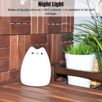 Yosoo Led Night Light, Romantic Cute Cat White Colorful Night Lamp Bedside Lamp Table Nightstand Light For Home Bar Cafe Bedroom Decorating Lighting Gaming Room Decor Sleep Aid