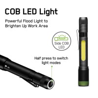 Gp Led Torch Led Flashlight & Inspection Light Adjustable Focus Handheld Flashlight Super Bright 180 Lumens Pocket Torch Zoomable And Waterproof Camping Outdoor Torch Batteries Included