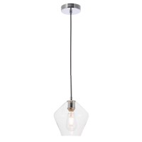 Gene 1 Light Chrome And Clear Glass Pendant