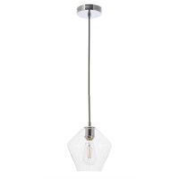 Gene 1 Light Chrome And Clear Glass Pendant