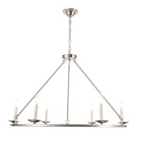 Maine 6 Light Burnished Nickel Chandelier