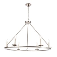 Maine 6 Light Burnished Nickel Chandelier