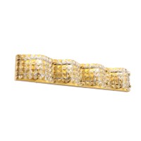 Ollie 4 Light Brass And Clear Crystals Wall Sconce