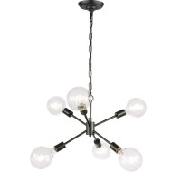 Nolan 6 Light Black Pendant