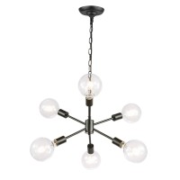 Nolan 6 Light Black Pendant