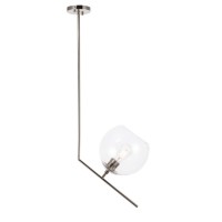 Ryland 1 Light Chrome And Clear Glass Pendant