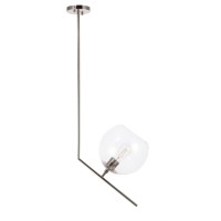 Ryland 1 Light Chrome And Clear Glass Pendant