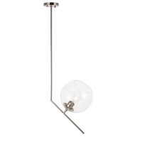 Ryland 1 Light Chrome And Clear Glass Pendant