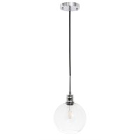 Emett 1 Light Chrome And Clear Glass Pendant