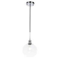 Emett 1 Light Chrome And Clear Glass Pendant