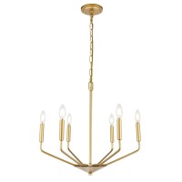 Enzo 6 Light Brass Pendant