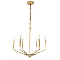 Enzo 6 Light Brass Pendant