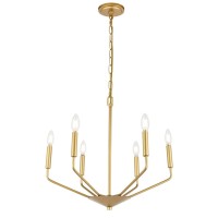 Enzo 6 Light Brass Pendant