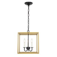 Eclipse 3 Light Brass And Black Pendant