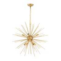 Timber 8 Light Brass Pendant