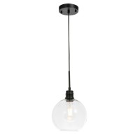 Emett 1 Light Black And Clear Glass Pendant