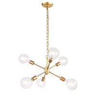 Nolan 6 Light Brass Pendant