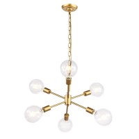 Nolan 6 Light Brass Pendant