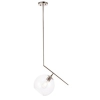 Ryland 1 Light Chrome And Clear Glass Pendant