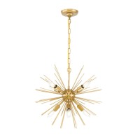 Timber 8 Light Brass Pendant