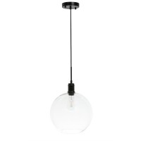 Emett 1 Light Black And Clear Glass Pendant