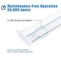 Antlux 4Ft Led Wraparound Light Fixtures 4800 Lumens, 4000K 4 Foot Led Light, 40W(100W Eqv.) Flush Mount Linear Ceiling Garage Shop Lights For Laundry Room, Workshop, Kitchen, Etl Listed, 4 Pack