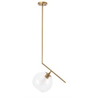 Ryland 1 Light Brass And Clear Glass Pendant