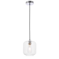 Collier 1 Light Chrome And Clear Glass Pendant