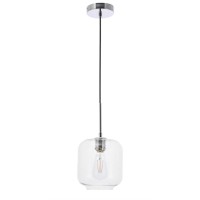 Collier 1 Light Chrome And Clear Glass Pendant