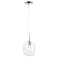 Collier 1 Light Chrome And Clear Glass Pendant