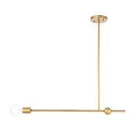 Brees 1 Light Brass Pendant