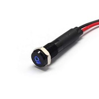 cut Hole size 8mm 516 Wire gauge 22 AWgLED color Bluecurrent Rating 15mA Voltage 12V Dc resistor built inWire Length 20mm 8Bezel color Black