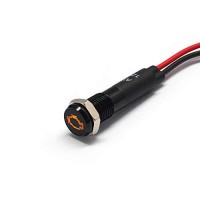 cut Hole size 8mm 516 Wire gauge 22 AWgLED color Ambercurrent Rating 15mA Voltage 12V Dc resistor built inWire Length 20mm 8Bezel color BlackSymbol check Engine