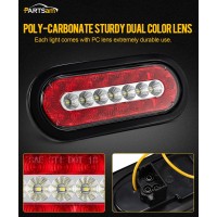 4 6 Oval RedWhite 23 LED Stop Tail Turn Brake Reverse Reflective Lights wRubber Mount Description LED Color RedWhite Voltage12V LED Quantity 23 LED Inner White 7 LED Outer Red 16 LED Combination Light 16 LED Red Outer Ring for Stop Turn Tail Light Functio