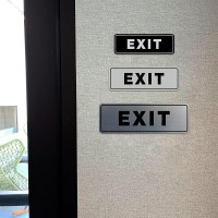 All Quality Standard Exit Wall Or Door Sign Durable Plastic And Easy Installation Doublesided Foam Adhesive Tape White