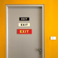 All Quality Standard Exit Wall Or Door Sign Durable Plastic And Easy Installation Doublesided Foam Adhesive Tape Bluegold