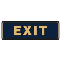 All Quality Standard Exit Wall Or Door Sign Durable Plastic And Easy Installation Doublesided Foam Adhesive Tape Bluegold