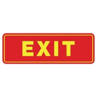 All Quality Standard Exit Wall Or Door Sign Durable Plastic And Easy Installation Doublesided Foam Adhesive Tape Redyell