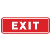 All Quality Standard Exit Wall Or Door Sign Durable Plastic And Easy Installation Doublesided Foam Adhesive Tape Red Sma