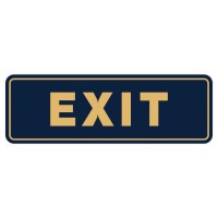 All Quality Standard Exit Wall Or Door Sign Durable Plastic And Easy Installation Doublesided Foam Adhesive Tape Bluegold