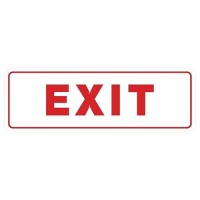 All Quality Standard Exit Wall Or Door Sign Durable Plastic And Easy Installation Doublesided Foam Adhesive Tape Whitere