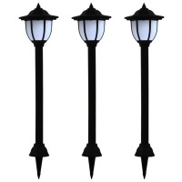 Vidaxl Outdoor Solar Lamps 3 Pcs Led Black