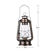 Pack Of 2 Vintage Rustic Accent Old Fashioned Electric Lantern Oil Lamp With Edison Led Bulb Bronze Rust Finish Dimmable Nightstand Desk Table Lamps For Antique Designer Light Study Room 12